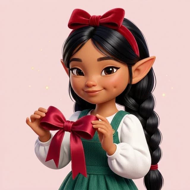 Holly, the ribbon wrangler